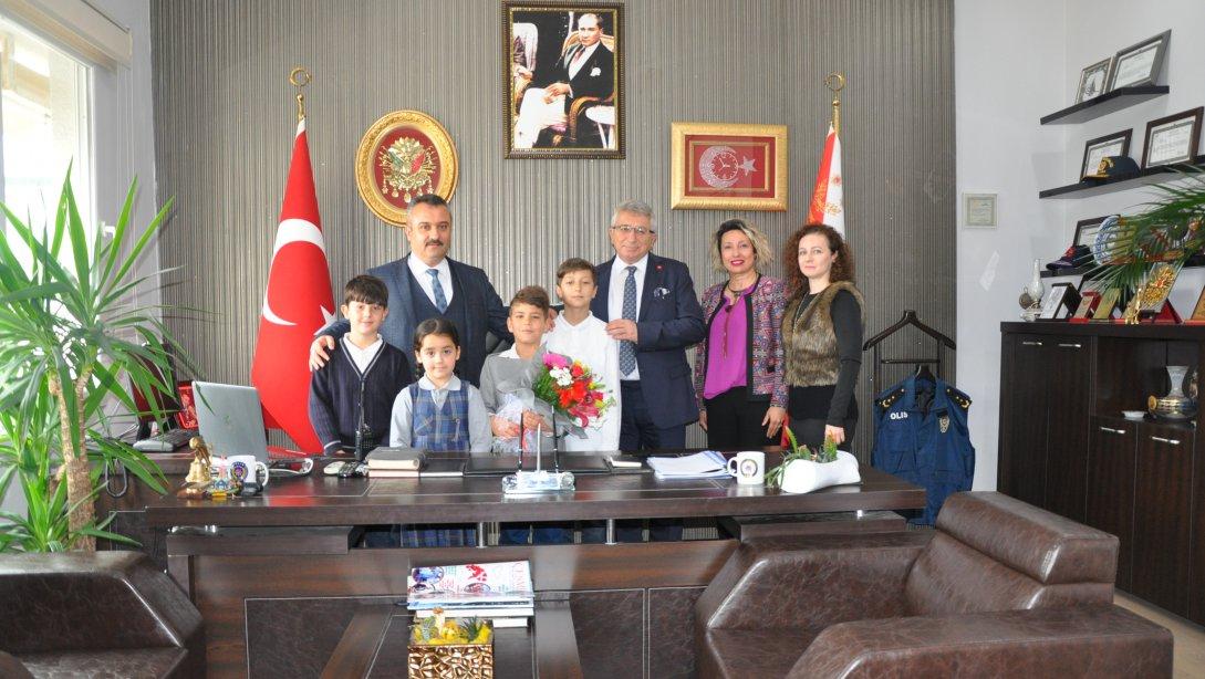 Polis Teşkilatının 174.Kuruluş Yıldönümü nedeniyle  İlçe Emniyet Müdürümüz Gürcan ALEV´e ziyaret.