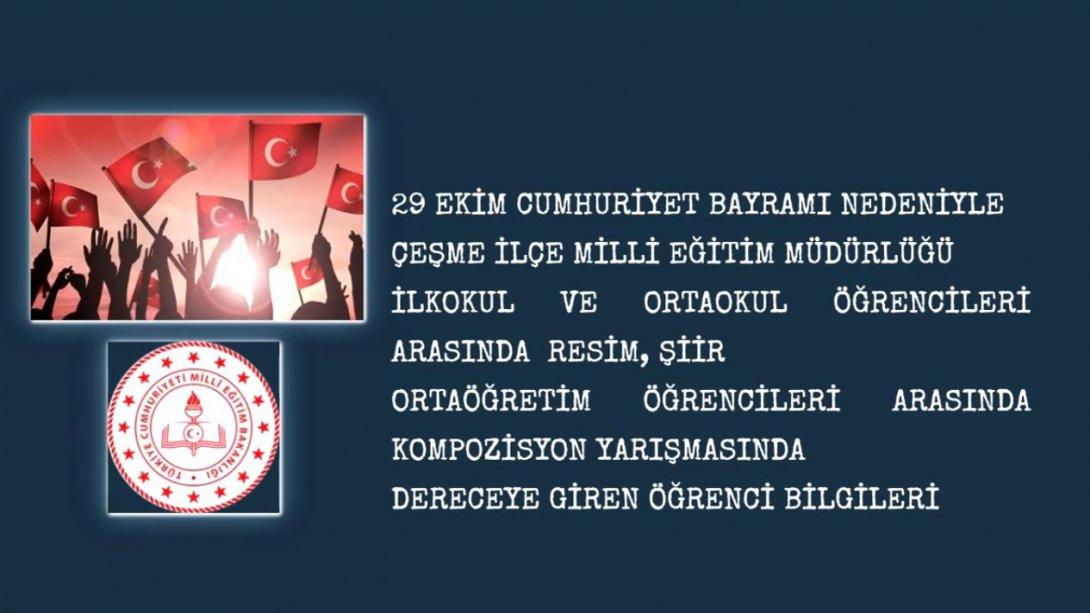 29 Ekim Cumhuriyet Bayramı ,Resim, Şiir ve Kompozisyon yarışması sonuçları- (Sanal Gezi)