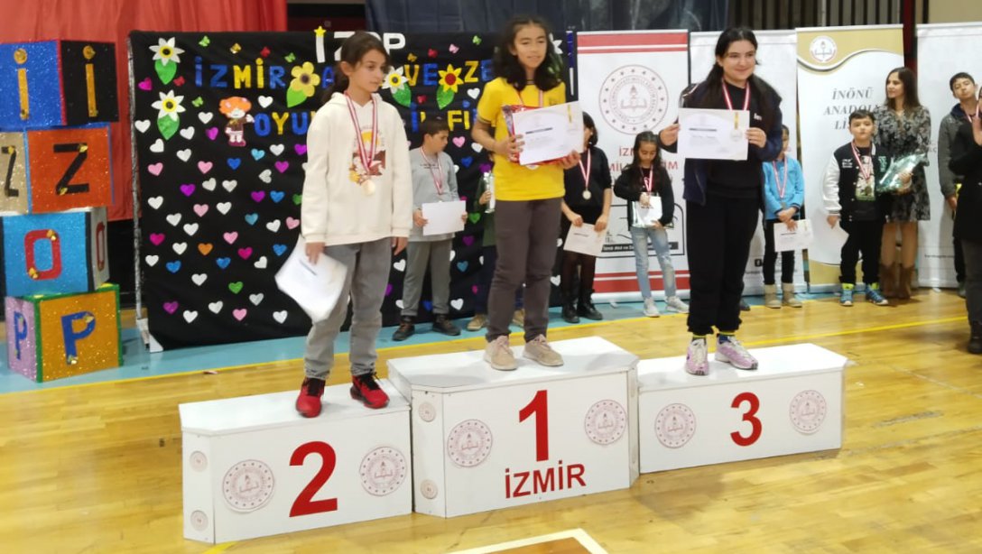 İZOP İl finaline katılım sağlayan öğrencilerimizden Süleyman Sami Sarı Ortaokulu öğrencisi Eliz Naz Gürbeden Mangala dalında 3. olmuştur.